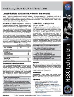 NESC Technical Bulletin 23-06:Considerations for Software Fault Prevention and Tolerance
