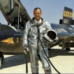 NASA pilot William “Bill” Dana poses in front of X-15-3