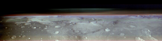 View of the horizon of Mars