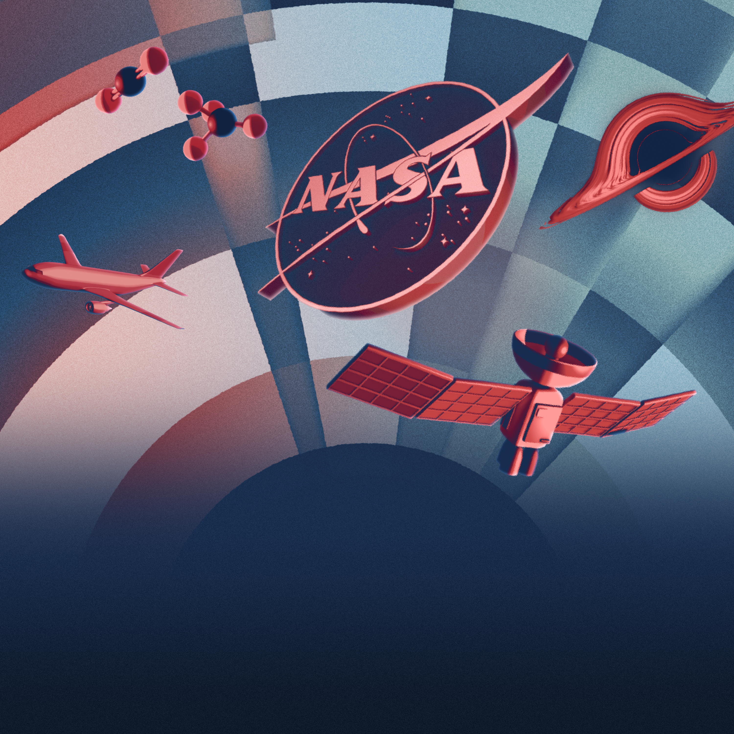 The cover art display for the NASA's Curious Universe podcast.