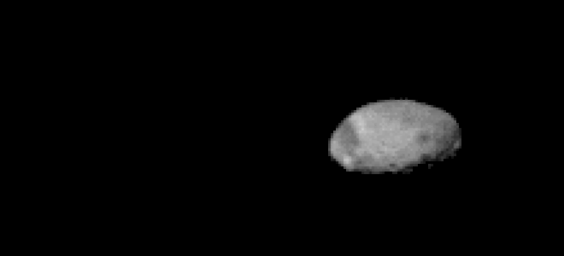 Animazione di una serie di immagini della luna marziana Phobos, ottenute dalla fotocamera THEMIS dell'orbiter 2001 Mars Odyssey della NASA