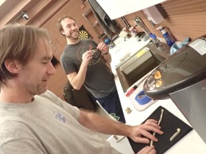 CHAPEA Flight Engineer Ross Brockwell and Medical Officer Nathan Jones are pictured doing some maintenance activities inside the habitat.