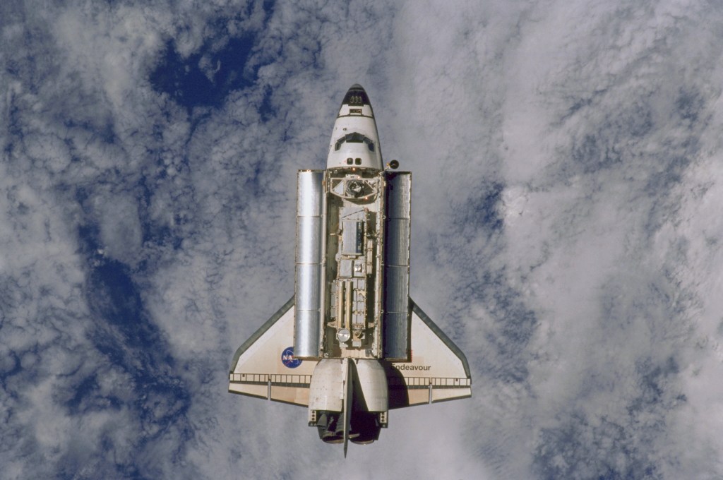 This view of the Space Shuttle Endeavour approaching the International Space Station (ISS) was taken by one of the Expedition 1 crew members onboard the station.