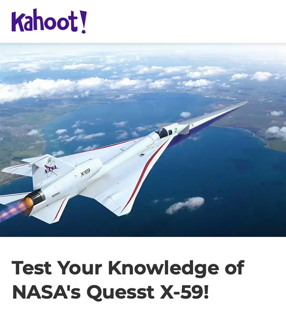 Kahoot screen shot for x-59