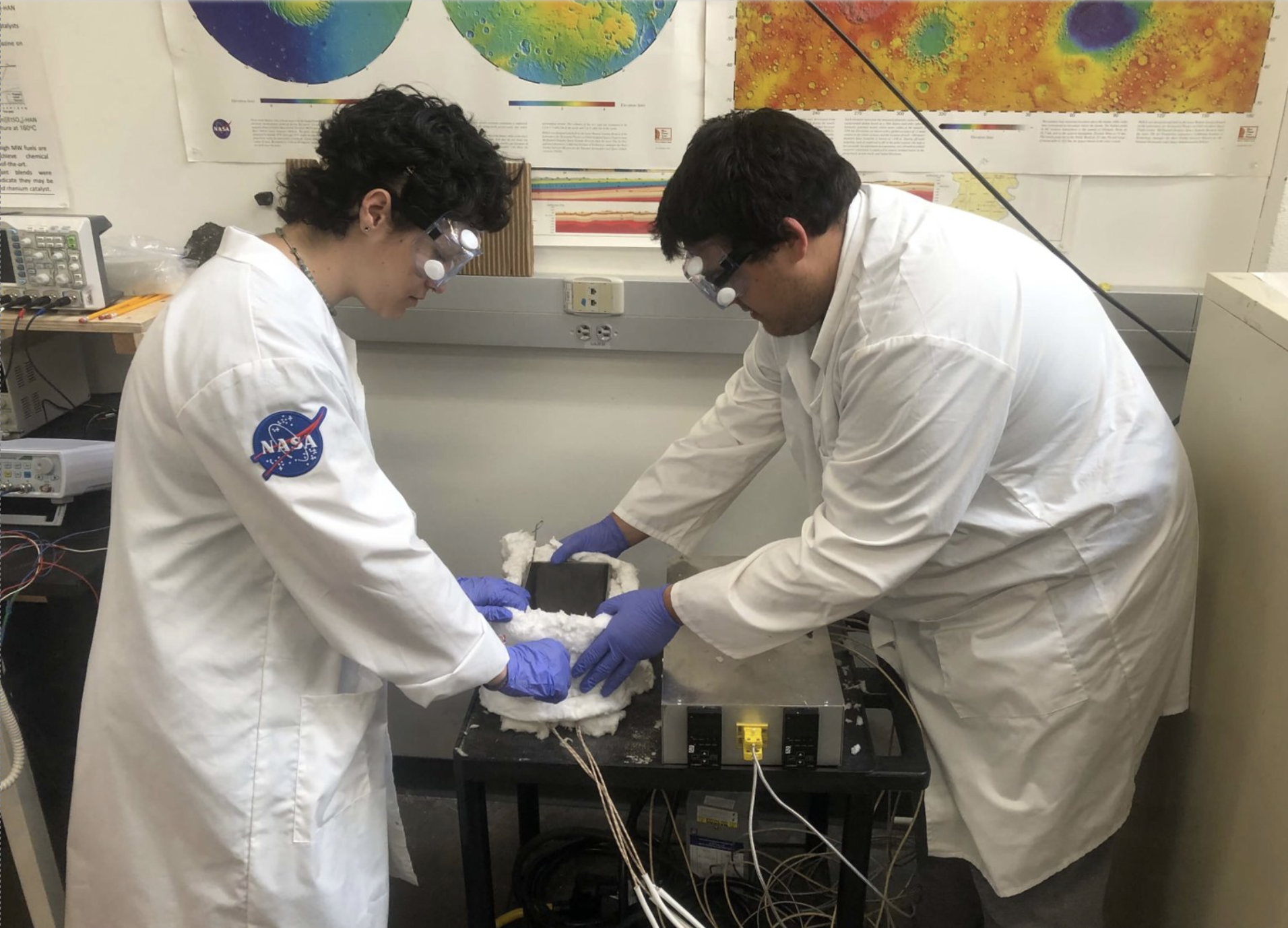 Missouri University of Science & Technology’s team members are shown working on their lunar forge project in the 2023 BIG Idea Challenge.