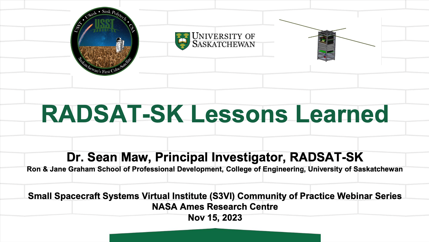 RADSAT-SK title slide
