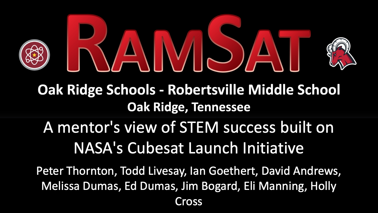 RamSat presentation cover slide
