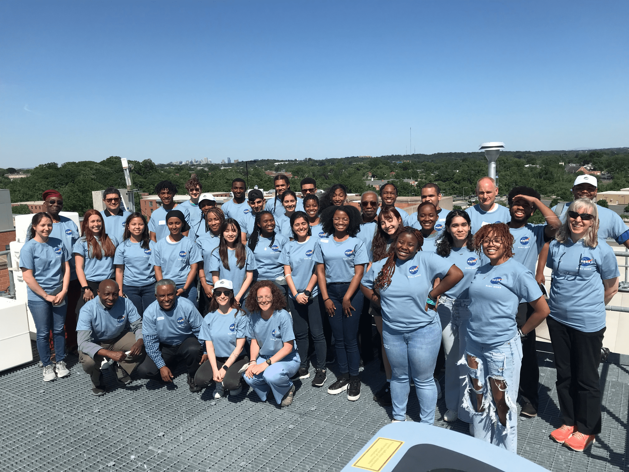 The 2022 cohort of the SaSa program poses for a group photo.