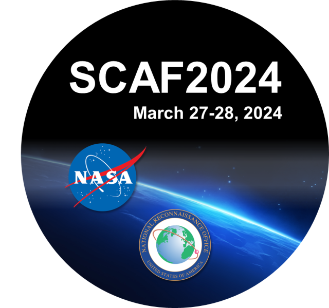 SCAF 2024 will be held March 27-28, 2024 in the Washington DC area.  Day 1 (March 27) is open to US Citizens and will be held at Goddard Space Flight Center.  Day 2 (March 28) requires a security clearance.  Each day requires separate registrations. 