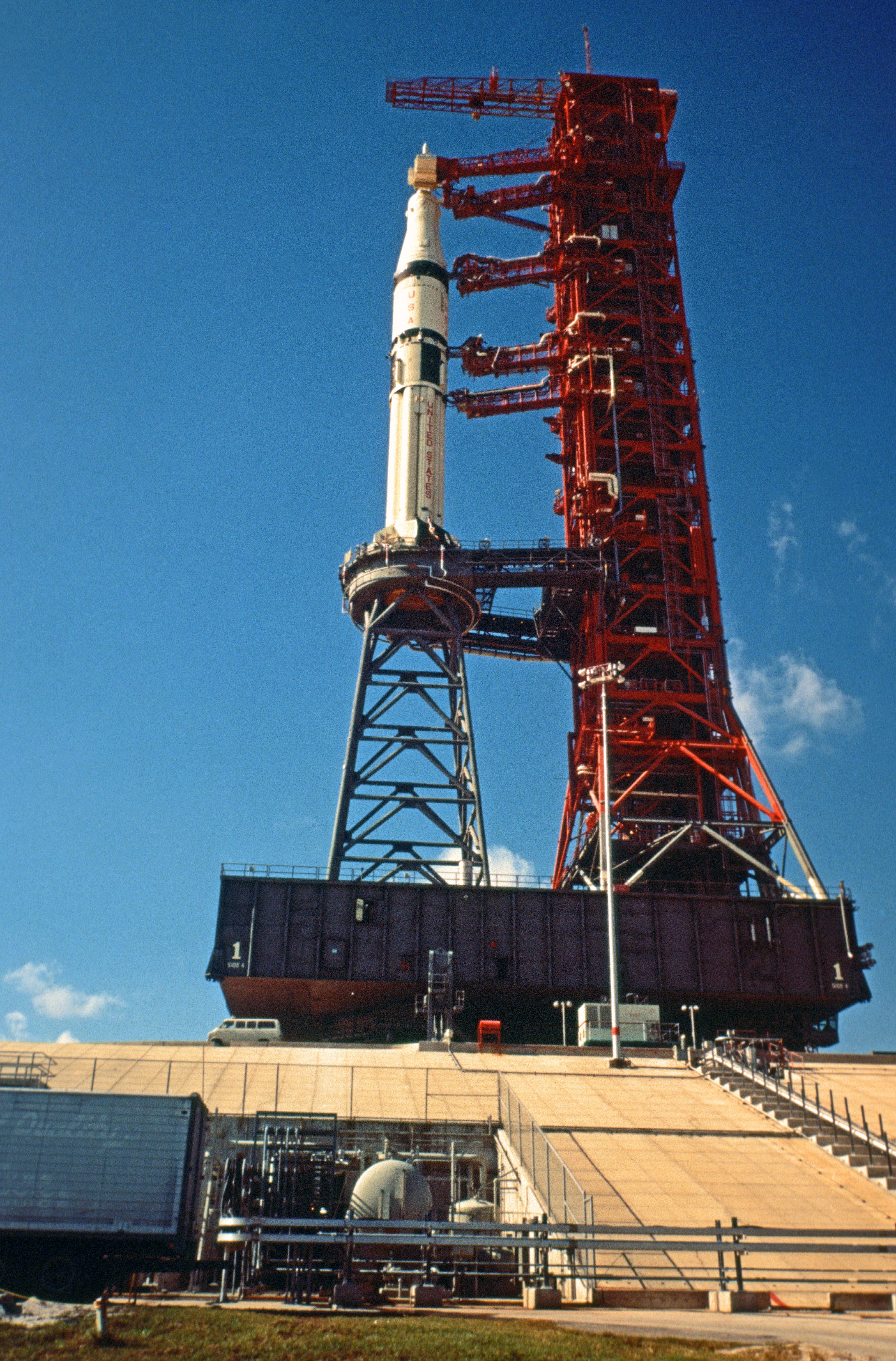 Breaking News Image of the Skylab 4 rescue automobile at Initiate Pad 39B