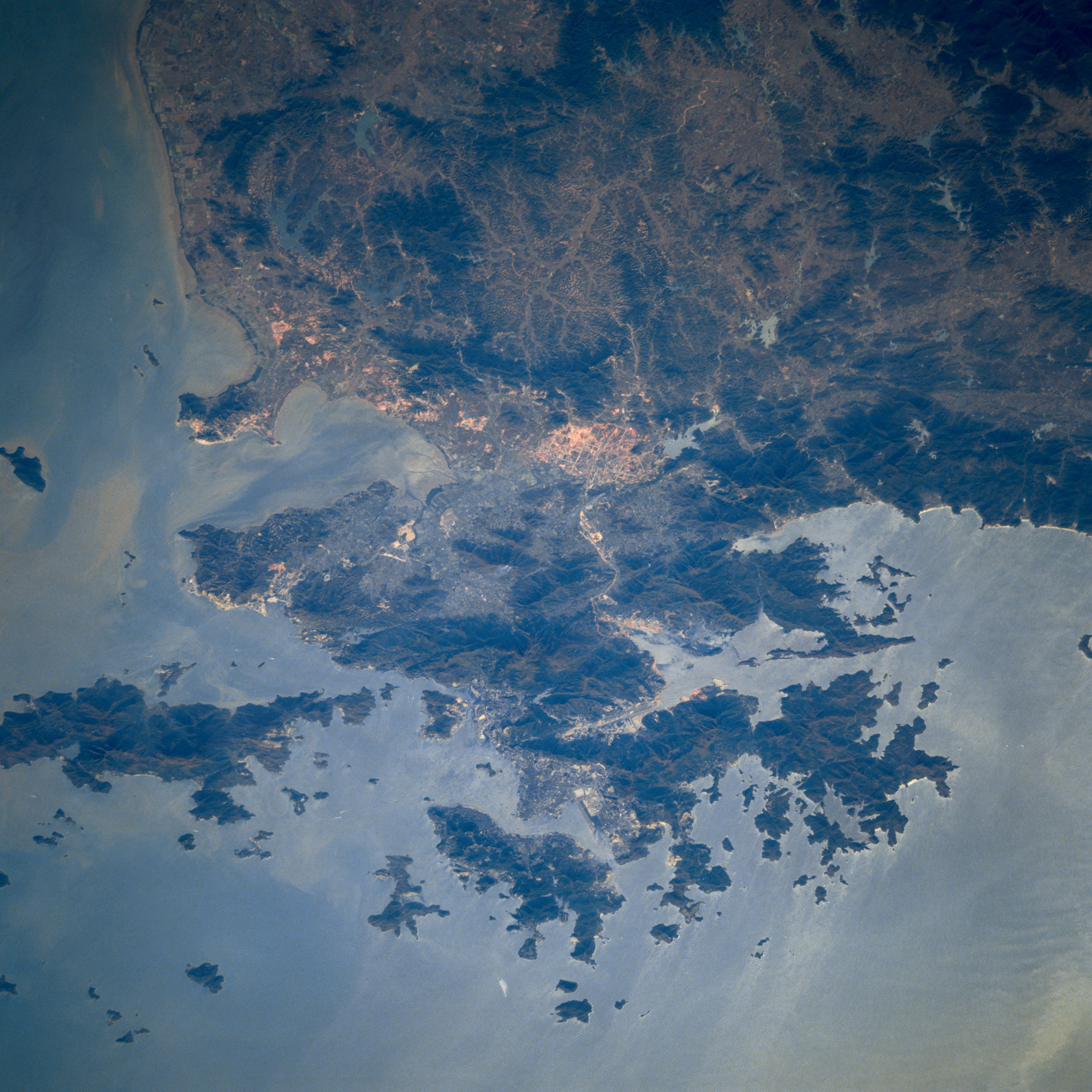 STS-9 crew Earth observation photograph Hong Kong