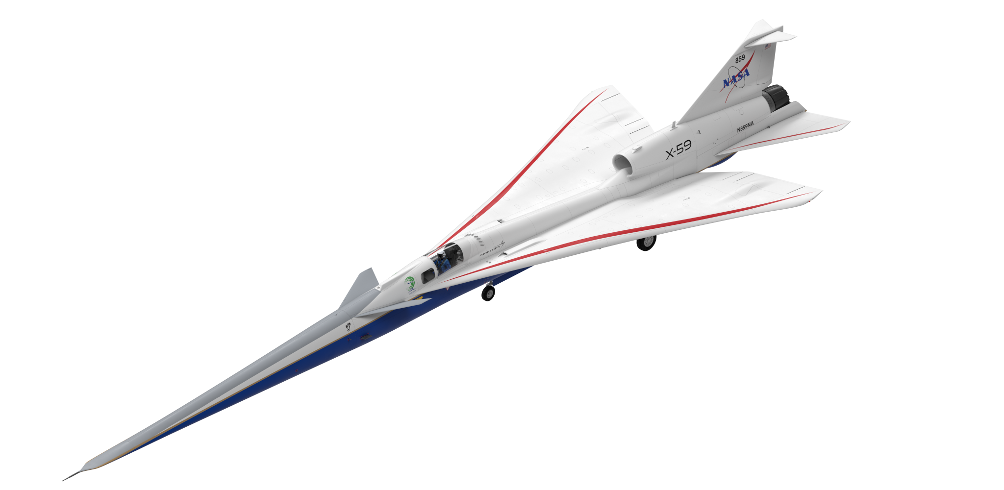 Artist illustration of the X-59.