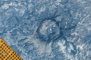 iss070e036696 (Dec. 5, 2023) -- In the center of the ring-shaped Lake Manicouagan lies René-Levasseur Island, formed by a crater that impacted what is now Canada 214 million years ago. Sometimes called the "Eye of Québec," the lake circles roughly 750-square-miles (1,940-square-kiliometers) around. As the International Space Station soared 262 miles above Québec, this image was taken.