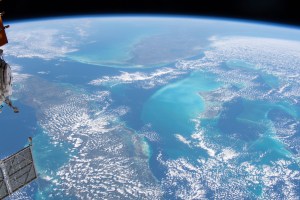 iss070e043151 (Dec. 19, 2023) -- The teal blue waters of the Bahamas blend with the Atlantic Ocean as the International Space Station orbited 258 miles above.