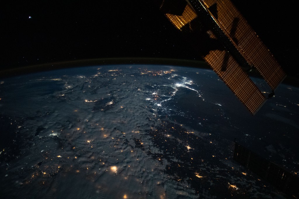 iss070e046944 (Dec. 25, 2023) -- Yellow and white city lights span throughout Turkey as the International Space Station soared through orbital nighttime 262 miles above.