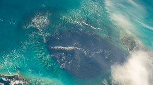 A portion of The Bahamas, in the Atlantic Ocean southeast of Florida, is pictured from the International Space Station as it orbited 257 miles above.