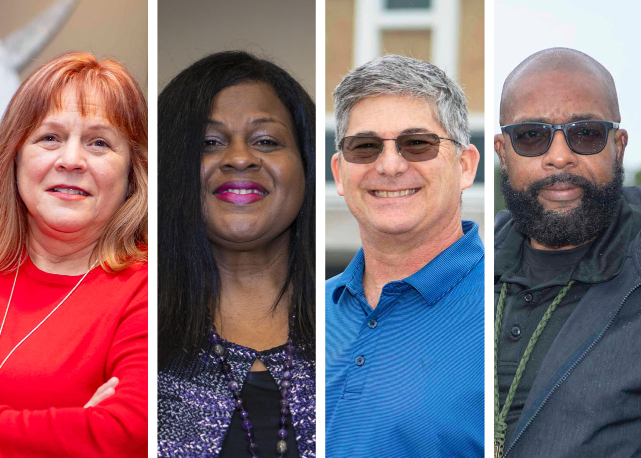 portraits of 4 NASA Stennis employees arranged in a grid