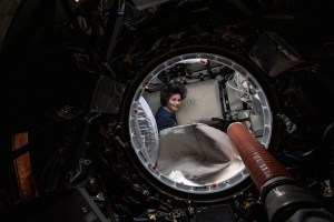 ESA (European Space Agency) astronaut and Expedition 67 Flight Engineer Samantha Cristoforetti is pictured packing cargo inside the SpaceX Dragon resupply ship before it undocked from the International Space Station on Aug. 19, 2022.