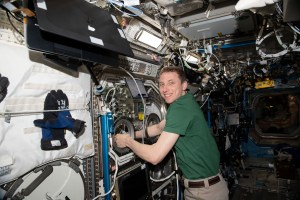 NASA astronaut and Expedition 69 Flight Engineer Woody Hoburg works on physics research inside the Destiny laboratory module's Microgravity Science Glovebox. The SUBSA-μgGA investigation seeks to create a superior graphene aerogel, a synthetic material with high porosity and low density, in microgravity benefitting both Earth and space industries such as power storage, environmental protection, and chemical sensing.