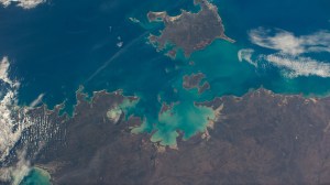 Australia's island of Anindilyakwa (surrounded by several smaller islands), just off the coast of the nation's Northern Territory, in the Gulf of Carpenteria is pictured from the International Space Station as it orbited 261 miles above the island continent.