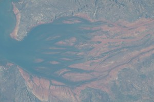 The Bombetoka Bay leads into the Mozambique Channel from the island nation of Madagascar in this photograph from the International Space Station as it orbited 262 miles above.