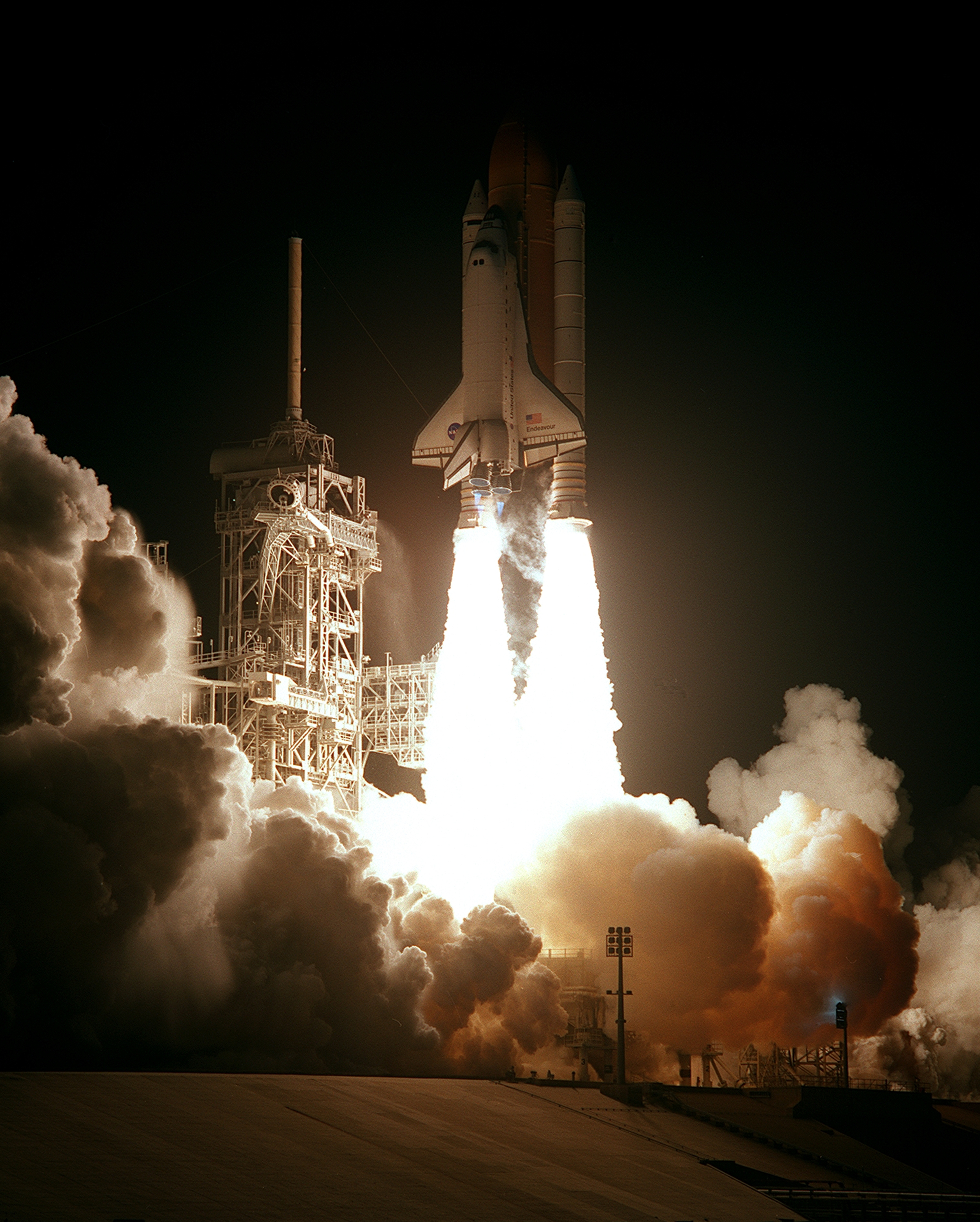 Image of Launch of space shuttle Endeavour from NASA’s Kennedy Space Center in Florida on the STS-88 mission to deliver the Unity Node 1 module