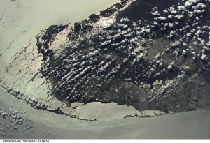 From the International Space Station (ISS), an Expedition Two crew member photographed southern Florida, including Dade County with Miami and Miami Beach; Everglades National Park; Big Cypress National Reserve; and the Florida Keys and many other recognizable areas. The crew member, using a digital still camera on this same pass, also recorded imagery of the Lake Okeechobee area, just north of the area represented in this frame.