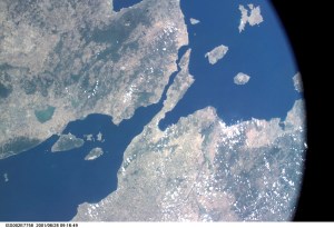 View of the Dardanelles, Turkey, as photographed with a digital still camera aboard the International Space Station (ISS).