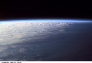 ISS003-E-7559 (4 November 2001) --- Pictured near Earth's horizon, Hurricane Michelle made landfall on Cuba a few hours later on November 4, 2001, with sustained winds of 135 miles per hour. The eye can be seen in the upper right quadrant of this oblique view. The most signficant impact was in the Matanzas province near Pinar del Rio. This scene was captured by one of the Expedition Three crew members aboard the International Space Station (ISS)using a digital still camera.