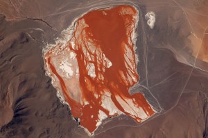 (Sept. 7, 2023) -- Laguna Colorada (Red Lagoon) shows off its vibrant red-brown color as the International Space Station soared roughly 265 miles above Bolivia. Located in the Bolivian Andes Mountains, the salt lake gets its bright hues from algae that thrive in the water.