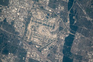 O'Hare International Airport in Chicago, Illinois, is pictured from the International Space Station as it orbited 261 miles above.