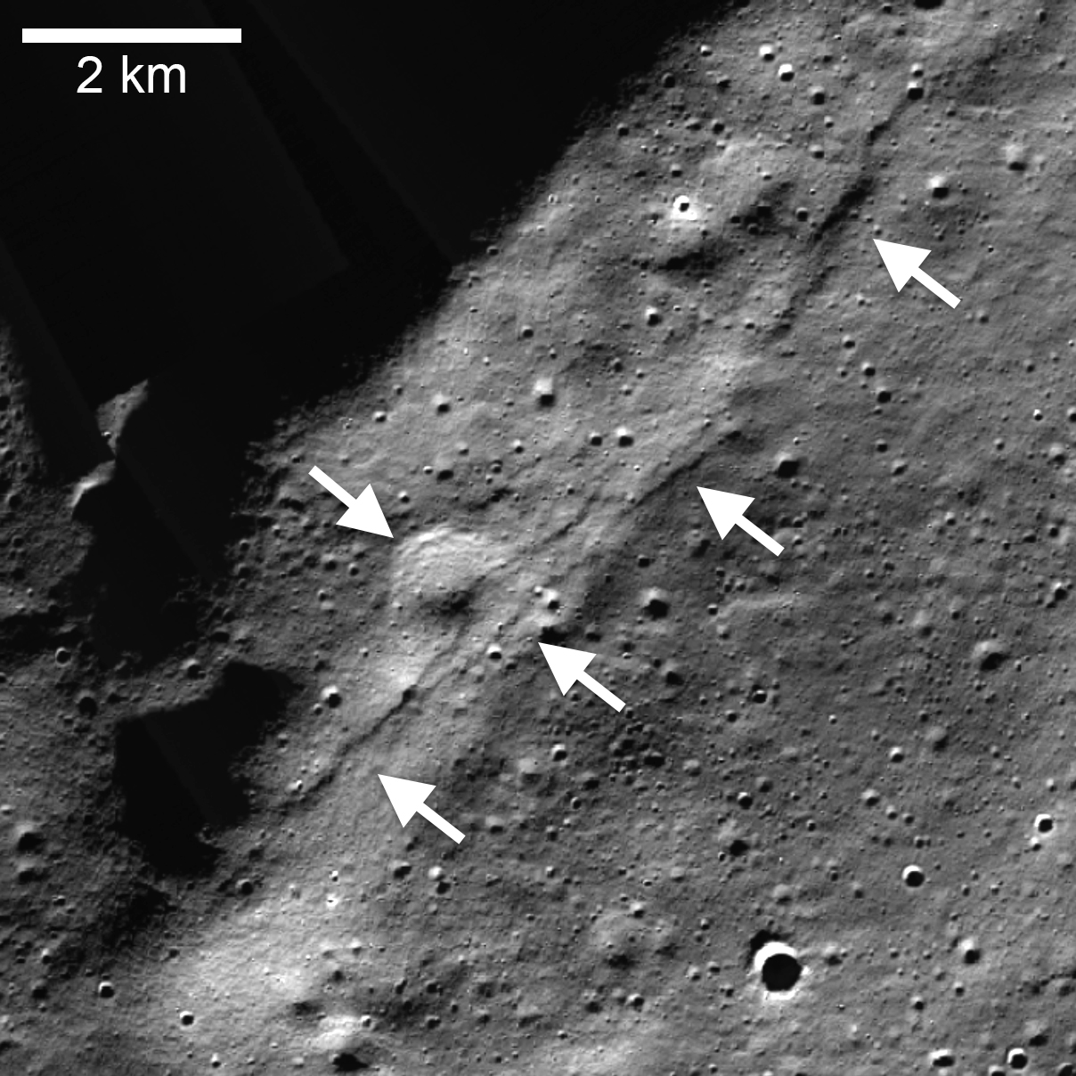 Image of a lunar fault.