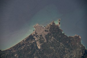 Syria's principal port city of Latakia, on the Mediterranean coast, was pictured by UAE (United Arab Emirates) astronaut and Expedition 69 Flight Engineer Sultan Alneyadi from the International Space Station as it orbited 262 miles above.