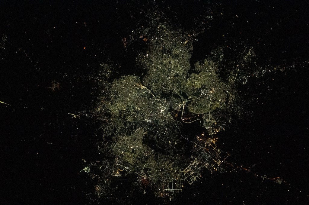 The city lights of Lucknow, in northern India, were pictured by UAE (United Arab Emirates) astronaut and Expedition 69 Flight Engineer Sultan Alneyadi from the International Space Station as it orbited 262 miles above.