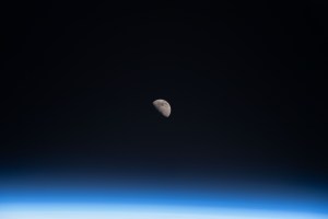 The Full Quarter Moon is pictured from the International Space Station as it orbited 261 miles above the Gulf of Mexico off the coast of Pensacola, Florida.