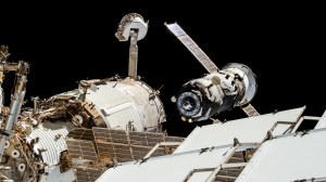 The ISS Progress 79 resupply ship from Roscosmos is pictured moments after undocking from the Zvezda service module's rear port competing 214 days of cargo operations at the International Space Station.