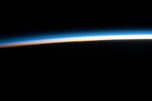 The last rays of an orbital sunset illuminate Earth's horizon in this photograph from the International Space Station as it orbited 267 miles above the Indian Ocean off the coast of Madagascar.