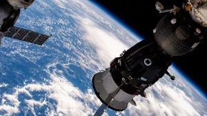 The Soyuz MS-24 crew ship is pictured docked to the International Space Station's Rassvet module. The spacecraft launched three Expedition 69-70 crew members, NASA astronaut Loral O'Hara and Roscosmos cosmonauts Oleg Kononenko and Nikolai Chub, to the orbiting lab on Sept. 15, 2023.