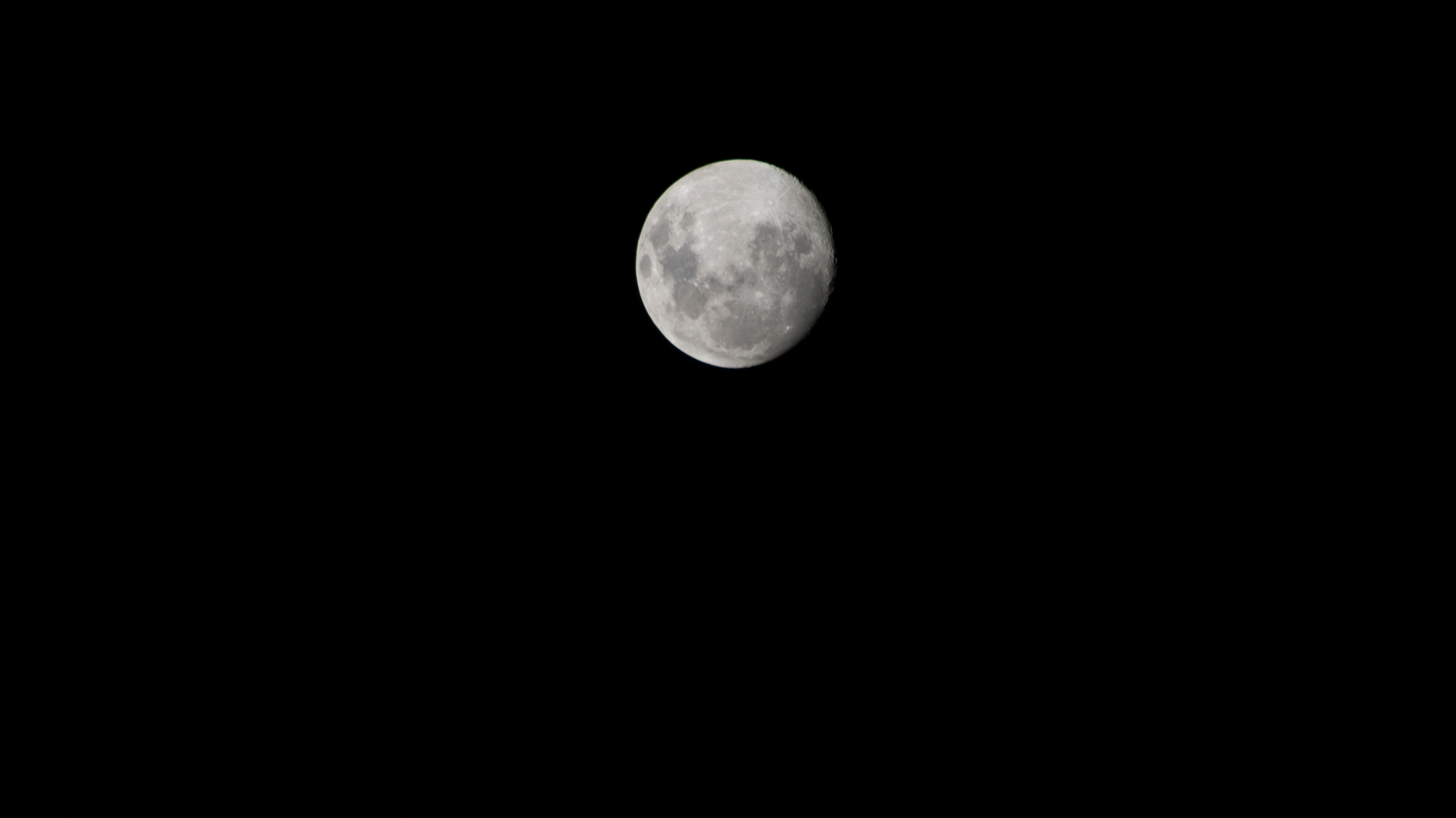 The waxing gibbous Moon is pictured from the International Space Station as it orbited 268 miles above the southern Atlantic Ocean.