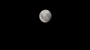 The waxing gibbous Moon is pictured from the International Space Station as it orbited 268 miles above the southern Atlantic Ocean.