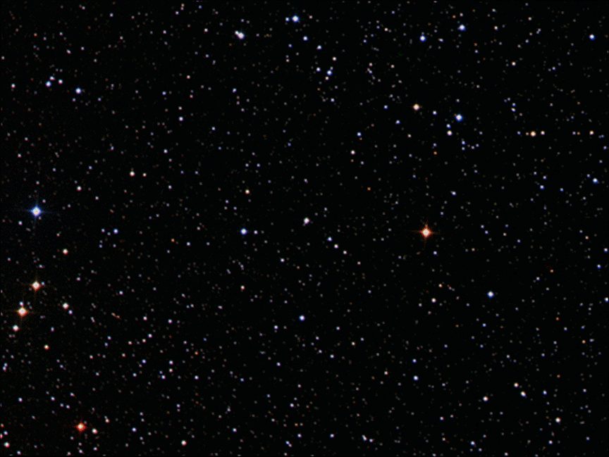 A Gif That shows a black sky with stars, then a pink and purple, and then a hazy pink overlay.