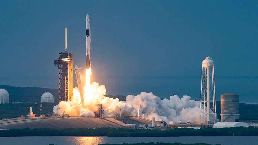 The SpaceX Falcon 9 rocket lifts off from Kennedy Space Center carrying four Axiom Mission 3 astronauts aboard the Dragon Freedom spacecraft. Credit: SpaceX
