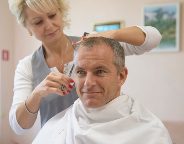 Expedition 57 backup crewmember David Saint-Jacques of the Canadian Space Agency gets his hair cut, Tuesday, Oct. 9, 2018 at the Cosmonaut Hotel in Baikonur, Kazakhstan. Expedition 57 Flight Engineer Nick Hague of NASA and Flight Engineer Alexey Ovchinin of Roscosmos are scheduled to launch onboard a Soyuz rocket October 11 and will spend the next six months living and working aboard the International Space Station.
