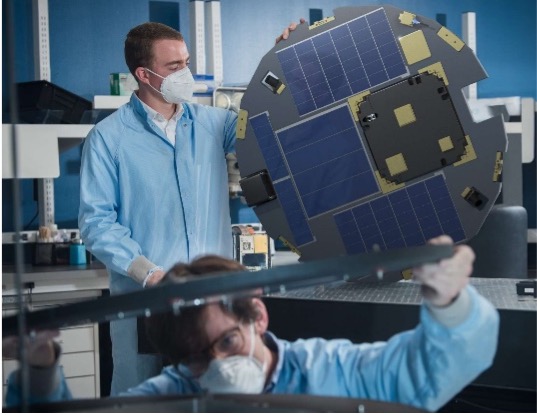 engineers working on DiskSat