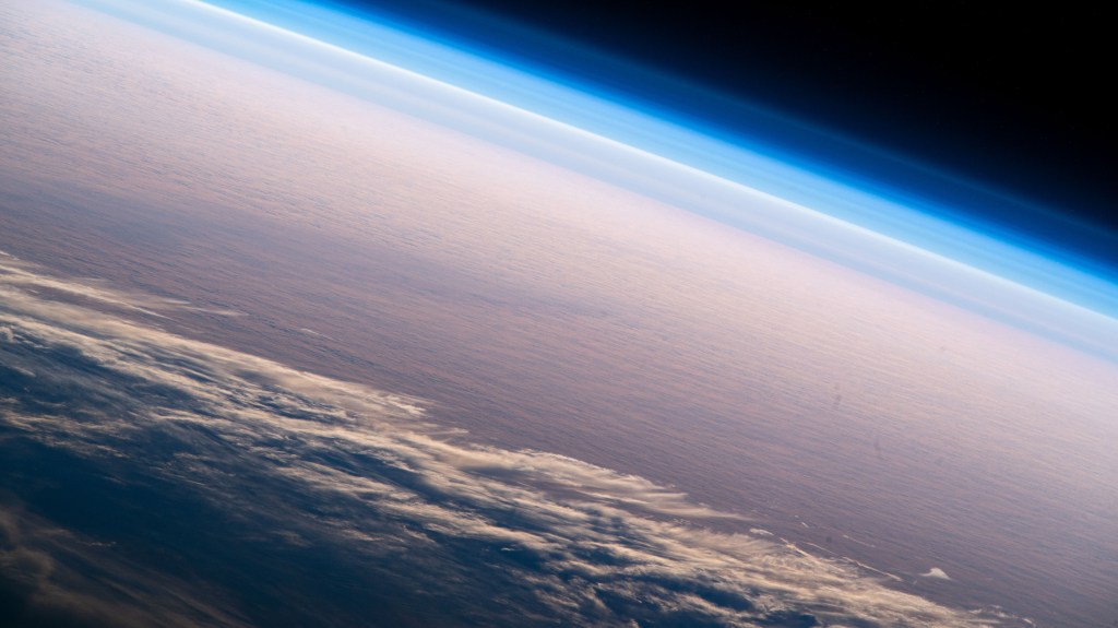 The International Space Station was flying into an orbital sunset 259 miles above the Pacific Ocean passing 450 miles off the coast of Cabo San Lucas, Baja California.
