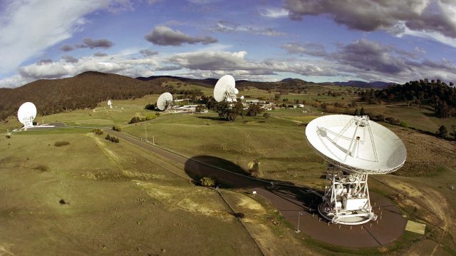The radio antennas of NASA's Canberra Deep Space Communications Complex