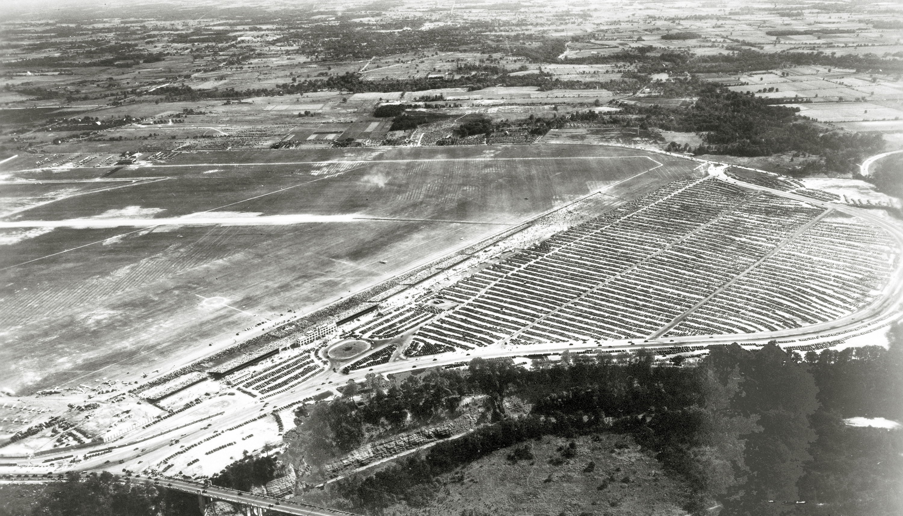 Aerial of the Air Races Parking Lot,