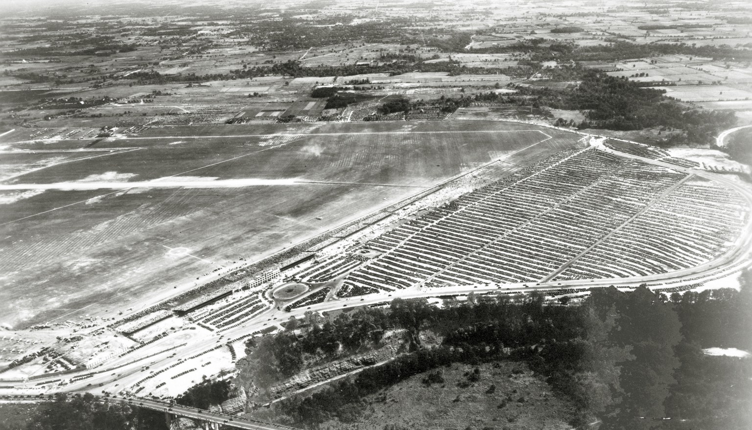 Aerial of the Air Races Parking Lot,
