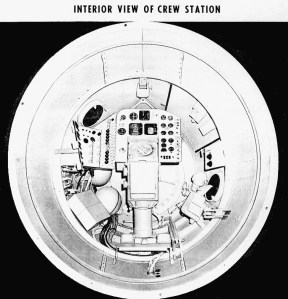photograph of the Mercury Spacecraft Crew Cabin Interior