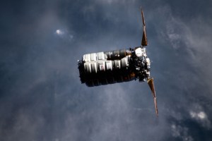 Northrop Grumman's Cygnus space freighter approaches the International Space Station 254 miles above the Philippines.